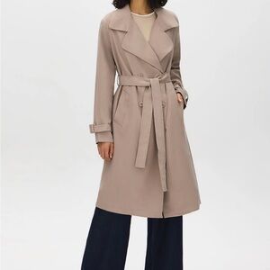 Suzy Shier Taupe Belted Trench Coat